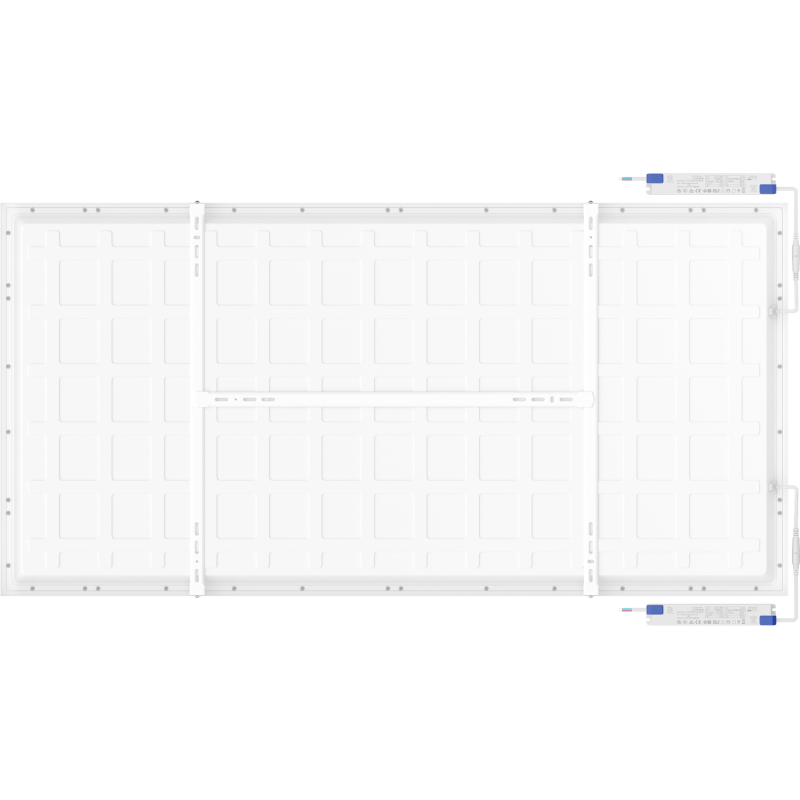 Mexen Brill-S LED griestu panelis virsapmetums 120 x 60 cm, 60W, Neitrāla - 4000K, 7200 lm, balts - L207-120-060-6040-20