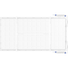 Mexen Brill-S LED griestu panelis virsapmetums 120 x 60 cm, 60W, Neitrāla - 4000K, 7200 lm, balts - L207-120-060-6040-20