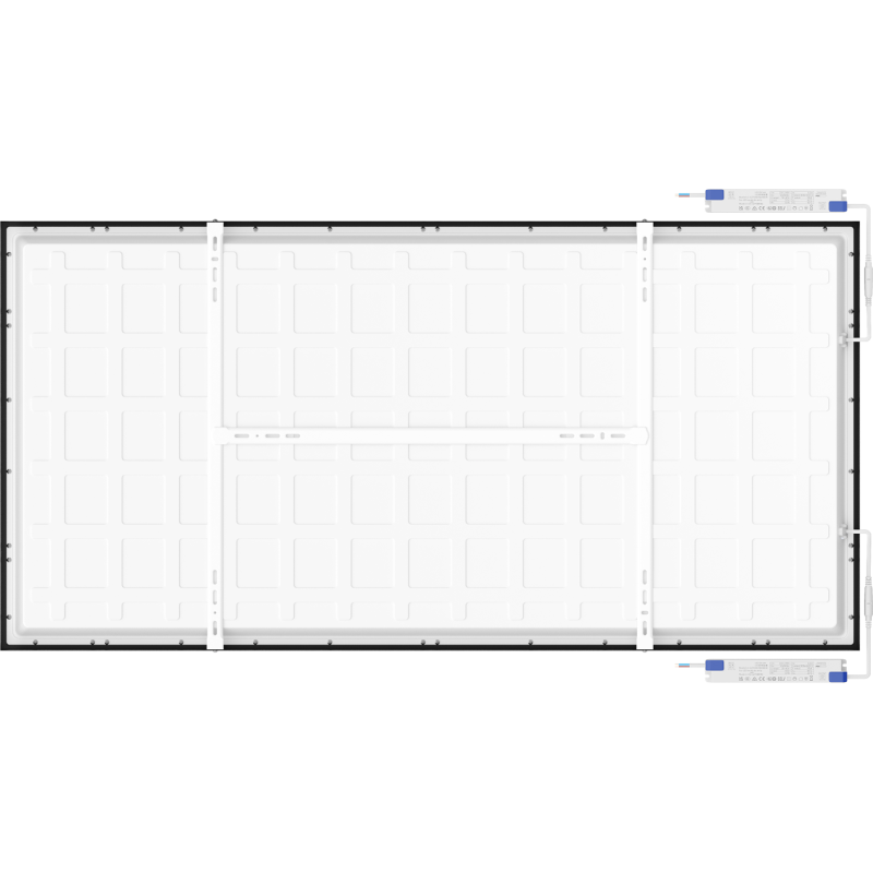 Mexen Brill-S LED griestu panelis virsapmetuma montāžai 120 x 60 cm, 60W, Neitrāls - 4000K, 8640 lm, melns