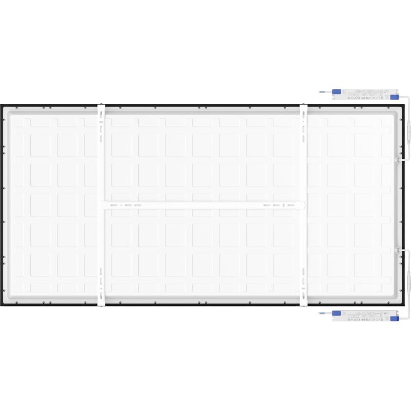 Mexen Brill-S πάνελ οροφής LED επιφάνειας 120 x 60 cm, 60W, Ουδέτερο - 4000K, 6600 lm, μαύρο