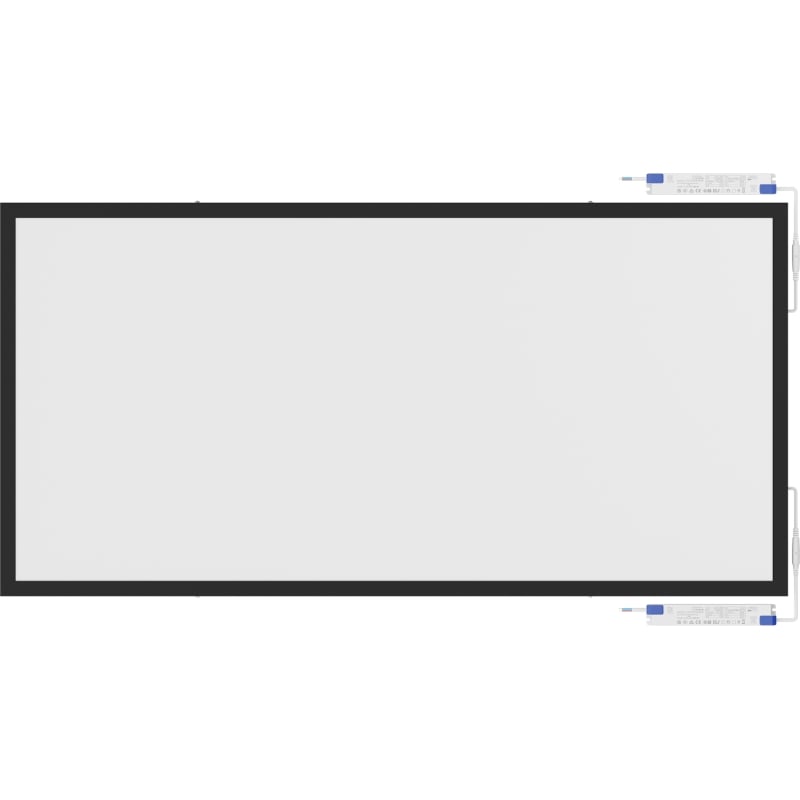 Mexen Brill-S LED-Deckenpanel Aufputz 120 x 60 cm, 60W, Neutral - 4000K, 6600 lm, schwarz - L207-120-060-6040-70