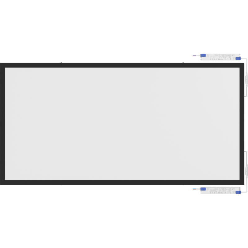 Mexen Brill-S LED virsapmetuma griestu panelis 120 x 60 cm, 60W, Neitrāls - 4000K, 6600 lm, melns - L207-120-060-6040-70