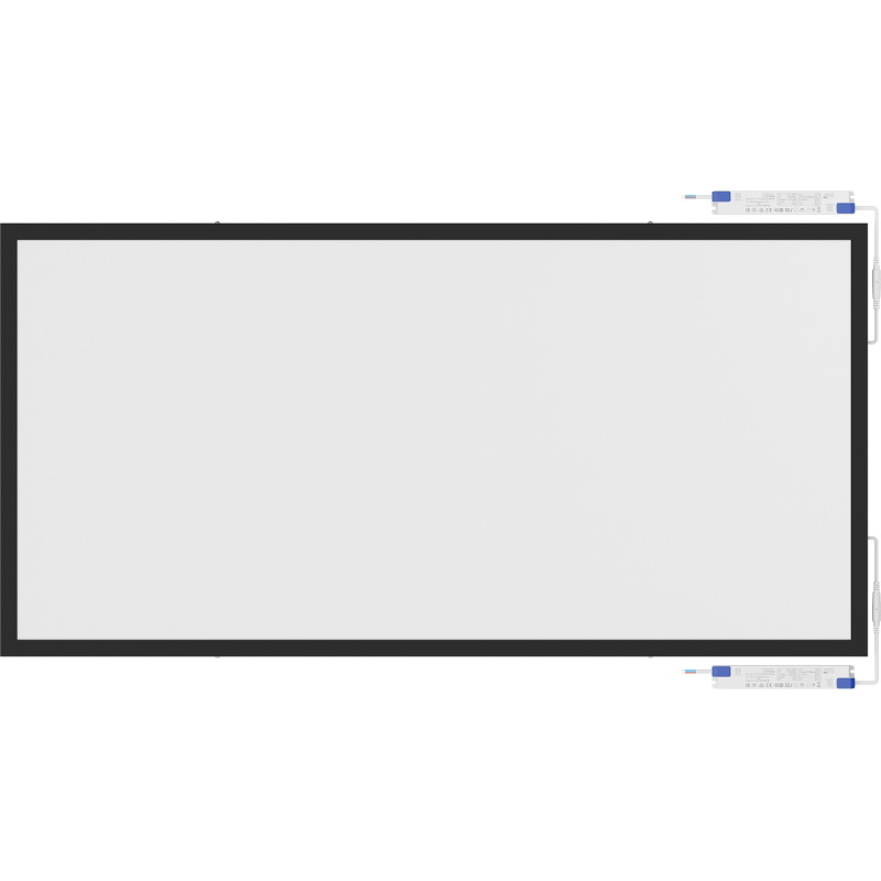 Mexen Brill-S pannello LED da soffitto a superficie 120 x 60 cm, 60W, Neutro - 4000K, 6600 lm, nero - L207-120-060-6040-70
