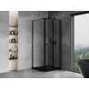 Mexen Mist-F volditud dušinurk parem 85 x 85 cm, must raam, must - 8A6T-085-085-70-70-P