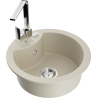 Mexen Diego Granitspüle 1-Becken mit Küchenarmatur Rita, beige - 6512-69-670300-00