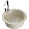 Mexen Diego lavello in granito 1-vasca con miscelatore da cucina Rita, beige - 6512-69-670300-00