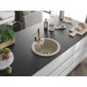 Mexen Diego granite kitchen sink 1-bowl with kitchen faucet Rita, beige - 6512-69-670300-50
