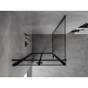 Mexen Mist-F taitettava suihkukaappi vasen 70 x 70 cm, musta kehys, musta - 8A6T-070-070-70-70-L
