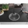 Mexen Diego granite sink 1-bowl with Rita kitchen tap, grey - 6512-71-670300-70