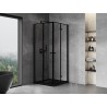 Mexen Mist-F Duo vikbar duschkabin 85 x 85 cm, svart ram, svart - 8A6-085L-085P-70-70