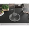 Mexen Diego granite sink 1-bowl with Rita kitchen tap, grey - 6512-71-670300-71