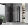 Mexen Mist-F Duo cabina doccia pieghevole sinistra 75 x 70 cm, cornice nera, nera - 8A6-075L-070P-70-70