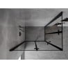 Mexen Mist-F Duo Foldable Shower Enclosure Left 90 x 80 cm, Black Frame, Black - 8A6-090L-080P-70-70
