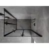 Mexen Mist-F Duo folding shower enclosure right 70 x 80 cm, black frame, black - 8A6-070L-080P-70-70