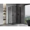 Mexen Mist-F Duo folding shower enclosure right 70 x 80 cm, black frame, black - 8A6-070L-080P-70-70