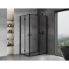 Mexen Mist-F Duo preklopna tuš kabina desna 95 x 110 cm, crni okvir, crna - 8A6-095L-110P-70-70