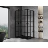 Mexen Mist-F Duo kabina prysznicowa składana lewa 85 x 80 cm, czarna kratka, czarna -  8A6-085L-080P-70-77