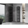 Mexen Mist-F Duo kabina prysznicowa składana lewa 85 x 80 cm, czarna kratka, czarna -  8A6-085L-080P-70-77