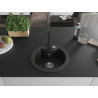 Mexen Diego fregadero de granito de 1 cuenca con grifo de cocina Rita, negro/oro metálico - 6512-75-670300-70