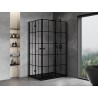 Mexen Mist-F Duo kokkupandav dušikabiin, parem, 70 x 110 cm, must ruudustik, must - 8A6-070L-110P-70-77