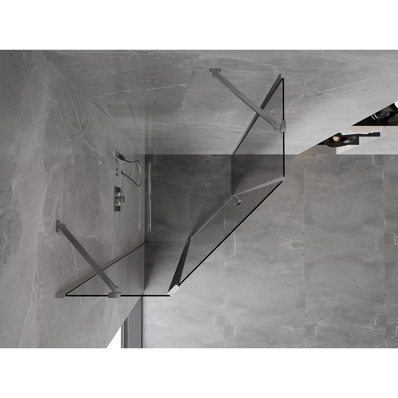 Mexen Mist viiekandiline dušinurk, 90 x 90 cm, läbipaistev, kroom - 8A8-090-090-01-00
