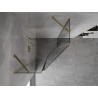 Mexen Mist femkantig duschkabin med dörr 80 x 80 cm, transparent, guld - 8A8-080-080-50-00