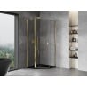 Mexen Mist pentagonal shower enclosure with hinged door 90 x 90 cm, transparent, gold - 8A8-090-090-50-00