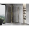 Mexen Mist cabina doccia pentagonale a battente 90 x 90 cm, trasparente, oro - 8A8-090-090-50-00