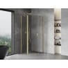 Mexen Mist Pentagonal Hinged Shower Enclosure 90 x 90 cm, Transparent, Brushed Gold - 8A8-090-090-55-00
