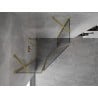 Mexen Mist cabina doccia pentagonale a battente 90 x 90 cm, trasparente, oro spazzolato - 8A8-090-090-55-00