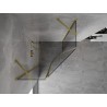 Mexen Mist femkantig duschkabin med vikbara dörrar 100 x 100 cm, transparent, borstat guld - 8A8-100-100-55-00