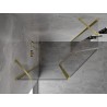 Mexen Mist asymmetrische vijfhoekige douchecabine draaiend 90 x 80 cm, transparant, geborsteld goud - 8A8-090-080-55-00
