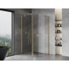 Mexen Mist pentagonal asymmetrical hinged shower cabin 100 x 90 cm, transparent, brushed gold - 8A8-100-090-55-00