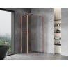Mexen Mist pentagonal shower cabin with hinged door 80 x 80 cm, transparent, brushed copper - 8A8-080-080-65-00