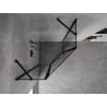Mexen Mist cabina doccia pentagonale a battente sinistra 100 x 100 cm, cornice nera, nero - 8A8-100-100-70-70-L