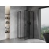 Mexen Mist viisikulmainen oikealle avautuva suihkukoppi 80 x 80 cm, musta kehys, musta - 8A8-080-080-70-70-P