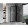 Mexen Mist pentagonal shower enclosure, right-hand hinged 90 x 90 cm, black frame, black - 8A8-090-090-70-70-P