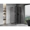 Mexen Mist pentagonal shower enclosure, right-hand hinged 90 x 90 cm, black frame, black - 8A8-090-090-70-70-P