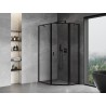 Mexen Mist asymmetrical pentagonal right-hand shower cabin 80 x 100 cm, black frame, black - 8A8-080-100-70-70-P