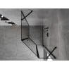 Mexen Mist Fünfeck-Duschkabine asymmetrisch, rechte Tür 80 x 100 cm, schwarzer Rahmen, schwarz - 8A8-080-100-70-70-P