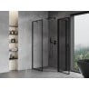Mexen Mist asymmetrical pentagonal right-hand shower cabin 80 x 100 cm, black frame, black - 8A8-080-100-70-70-P