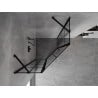 Mexen Mist Fünfeck-Duschkabine links angeschlagen 100 x 100 cm, schwarzes Raster, schwarz - 8A8-100-100-70-77-L