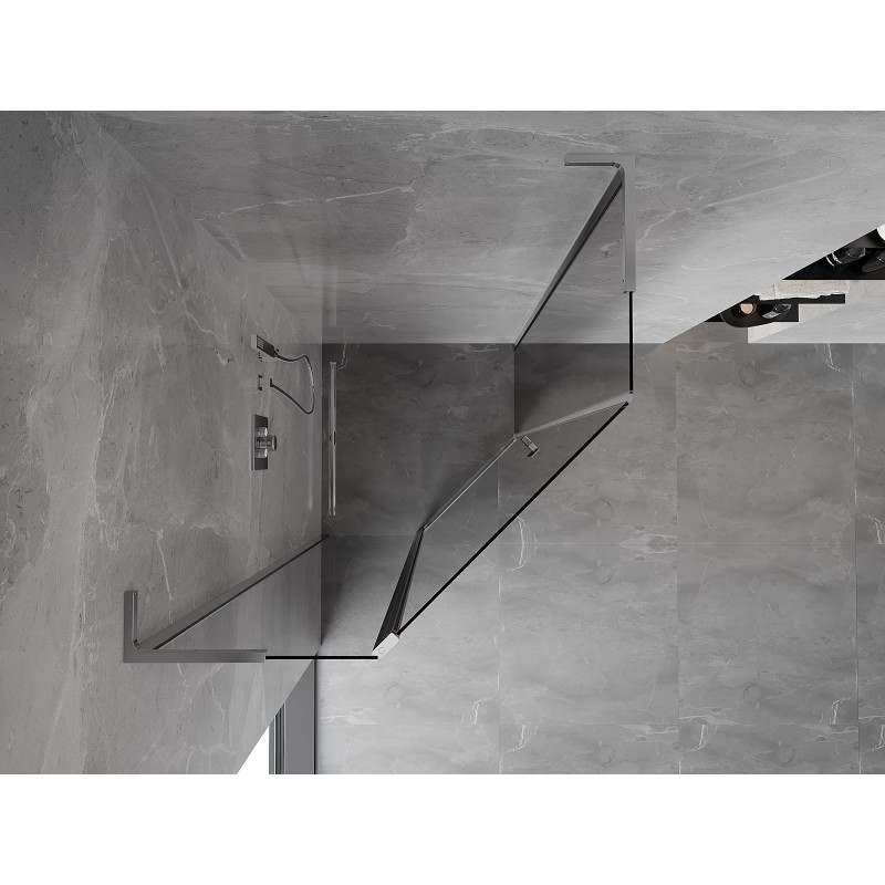 Mexen Mist L cabine de duche pentagonal 80 x 80 cm, transparente, cromada - 8A8L-080-080-01-00