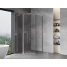 Mexen Mist L asimetrična peterokutna tuš kabina na zakretanje 80 x 100 cm, prozirna, krom - 8A8L-080-100-01-00