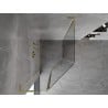 Mexen Mist L asymmetrical pentagonal shower enclosure 80 x 100 cm, transparent, gold - 8A8L-080-100-50-00