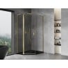 Mexen Mist L asymmetrical pentagonal shower enclosure 80 x 100 cm, transparent, gold - 8A8L-080-100-50-00
