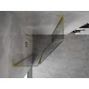 Mexen Mist L Femkantig duschkabin med svängdörr 80 x 80 cm, transparent, borstad guld - 8A8L-080-080-55-00