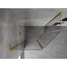 Mexen Mist L fünfeckige asymmetrische Duschkabine mit Klapptür 100x90 cm, transparent, gebürstetes Gold - 8A8L-100-090-55-00