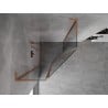 Mexen Mist L fünfeckige Duschkabine zum Schwenken 80 x 80 cm, transparent, gebürstetes Kupfer - 8A8L-080-080-65-00