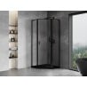 Mexen Mist L pentagonal shower cabin right 100 x 100 cm, black frame, black - 8A8L-100-100-70-70-P